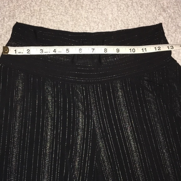 Amy Byer Black and Silver Capri Palazzo Pants - Picture 5 of 6
